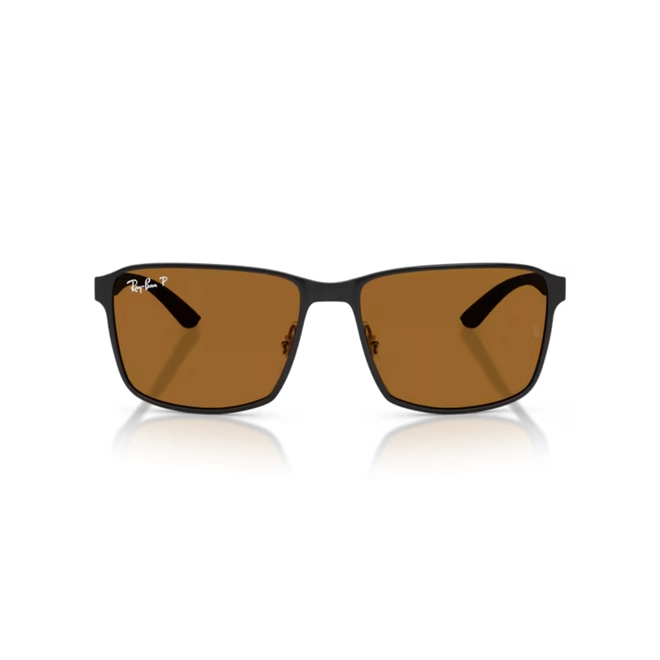 Óculos de Sol Ray-Ban 0RB3721CH 186/BB59 Metal Preto Fosco com lentes na cor Marrom Polarizado 2