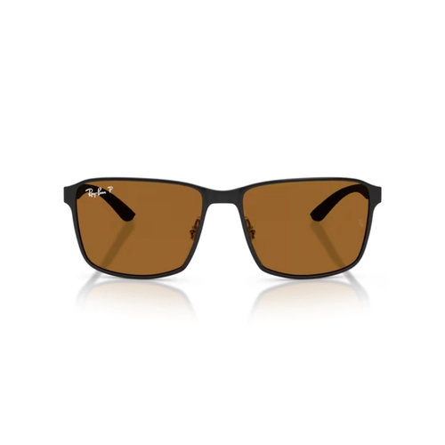 Óculos de Sol Ray-Ban 0RB3721CH 186/BB59 Metal Preto Fosco com lentes na cor Marrom Polarizado