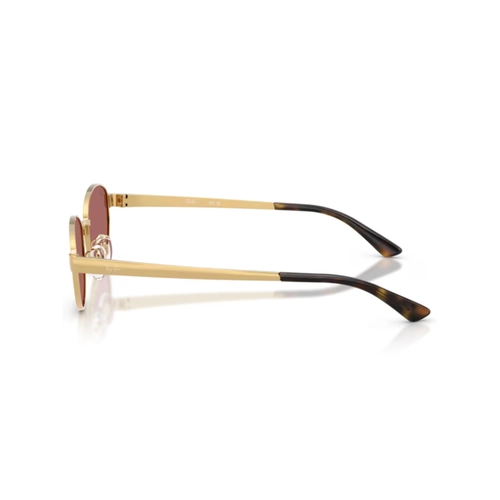 Óculos de Sol Ray-Ban 0RB3774D 001/6955 Metal Dourado com lentes na cor Violeta