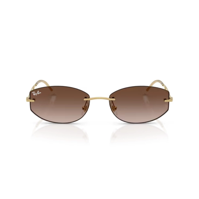 Óculos de Sol Ray-Ban 0RB3792 001/1355 Metal Dourado com lentes na cor Marrom Degradê 2