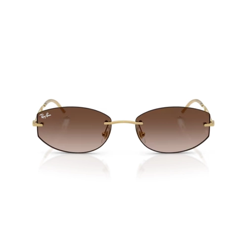 Óculos de Sol Ray-Ban 0RB3792 001/1355 Metal Dourado com lentes na cor Marrom Degradê