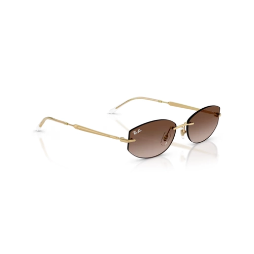 Óculos de Sol Ray-Ban 0RB3792 001/1355 Metal Dourado com lentes na cor Marrom Degradê