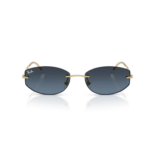 Óculos de Sol Ray-Ban 0RB3792 001/4C55 Metal Dourado com lentes na cor Azul Degradê