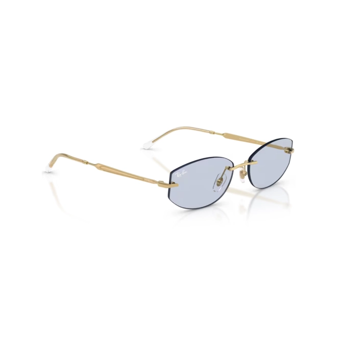 Óculos de Sol Ray-Ban 0RB3792 001/MF55 Metal Dourado com lentes na cor Azul Fotocromático 3
