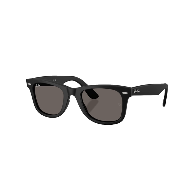 Óculos de Sol Ray-Ban Wayfarer 0RB4340 601SB150 Propionato Preto Fosco com lentes na cor Cinza Escuro 1