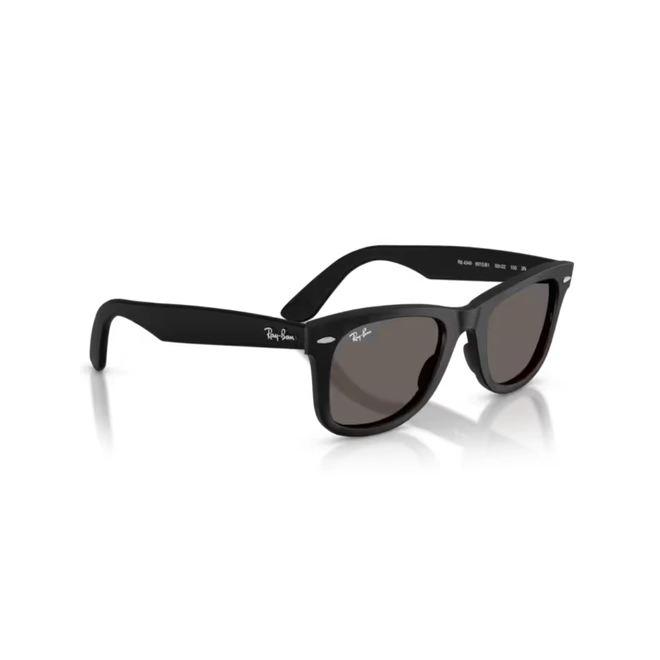 Óculos de Sol Ray-Ban Wayfarer 0RB4340 601SB150 Propionato Preto Fosco com lentes na cor Cinza Escuro 3