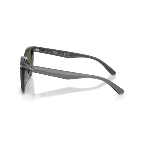 Óculos de Sol Ray-Ban 0RB4420 69197165 Acetato Cinza Transparente com lentes na cor Verde Escuro