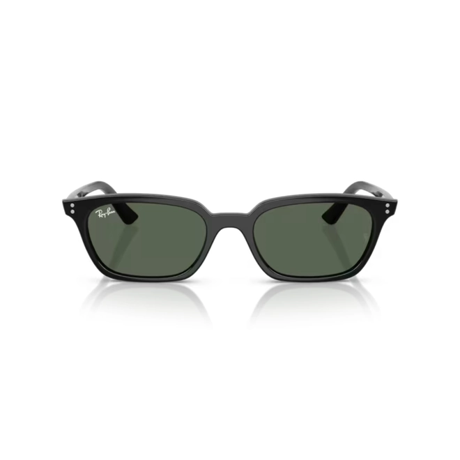 Óculos de Sol Ray-Ban Zaya 0RB4456 66777153 Acetato Preto com lentes na cor Verde Escuro 2