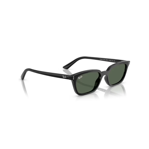 Óculos de Sol Ray-Ban Zaya 0RB4456 66777153 Acetato Preto com lentes na cor Verde Escuro