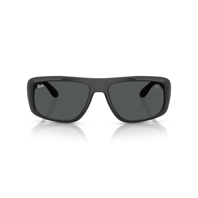 Óculos de Sol Ray-Ban Ferrari 0RB4479M F6028760 Nylon Preto Fosco com lentes na cor Cinza 2