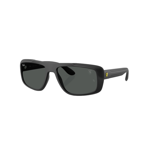 Óculos de Sol Ray-Ban Ferrari 0RB4479M F6028760 Nylon Preto Fosco com lentes na cor Cinza