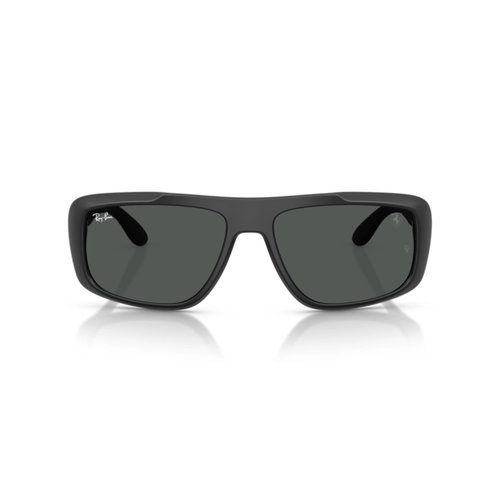 Óculos de Sol Ray-Ban Ferrari 0RB4479M F6028760 Nylon Preto Fosco com lentes na cor Cinza