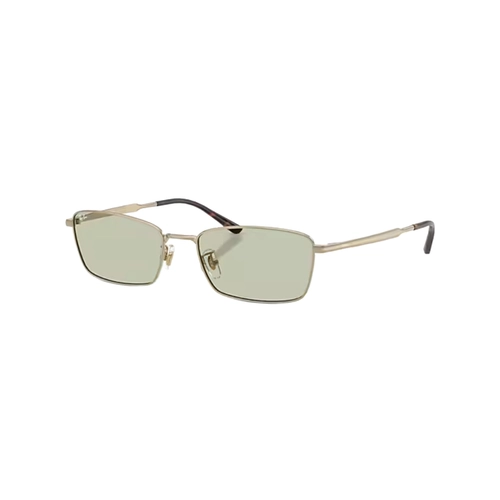 Óculos de Sol Ray-Ban 0RB8069D 9265/255 Titânio Dourado com lentes na cor Verde