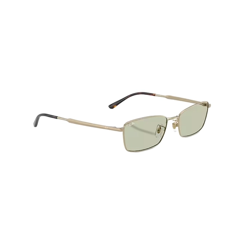 Óculos de Sol Ray-Ban 0RB8069D 9265/255 Titânio Dourado com lentes na cor Verde