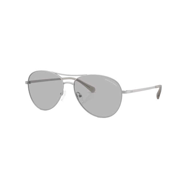 Óculos de Sol Armani Exchange 0AX2061S 60208759 Metal Cinza Fosco com lentes na cor Cinza Claro 1