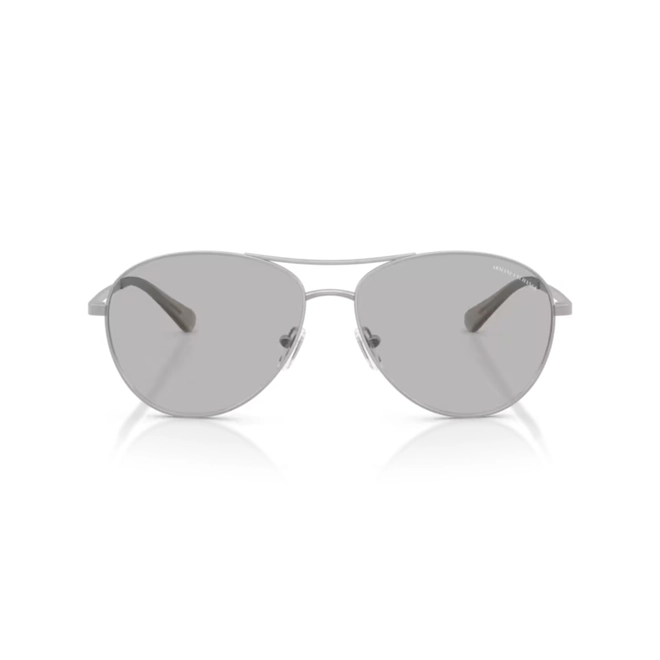 Óculos de Sol Armani Exchange 0AX2061S 60208759 Metal Cinza Fosco com lentes na cor Cinza Claro 2
