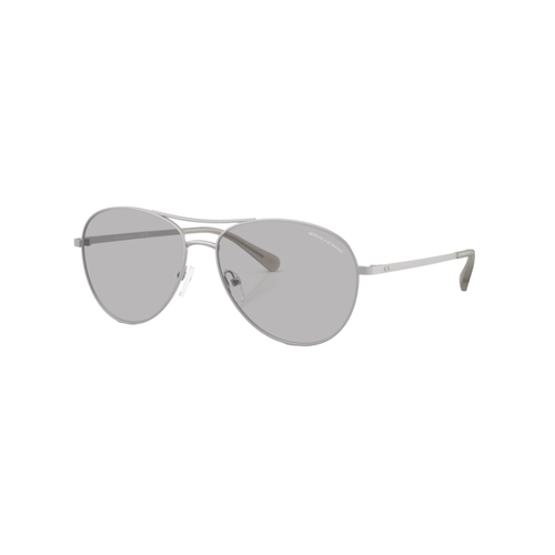 Óculos de Sol Armani Exchange 0AX2061S 60208759 Metal Cinza Fosco com lentes na cor Cinza Claro