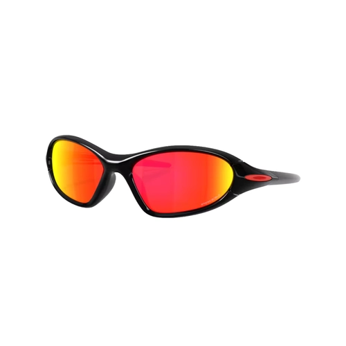 Óculos de Sol Oakley 0OO9536L 95360461 Acetato Preto com lentes na cor Laranja e Vermelho Prizm