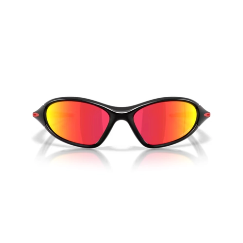 Óculos de Sol Oakley 0OO9536L 95360461 Acetato Preto com lentes na cor Laranja e Vermelho Prizm