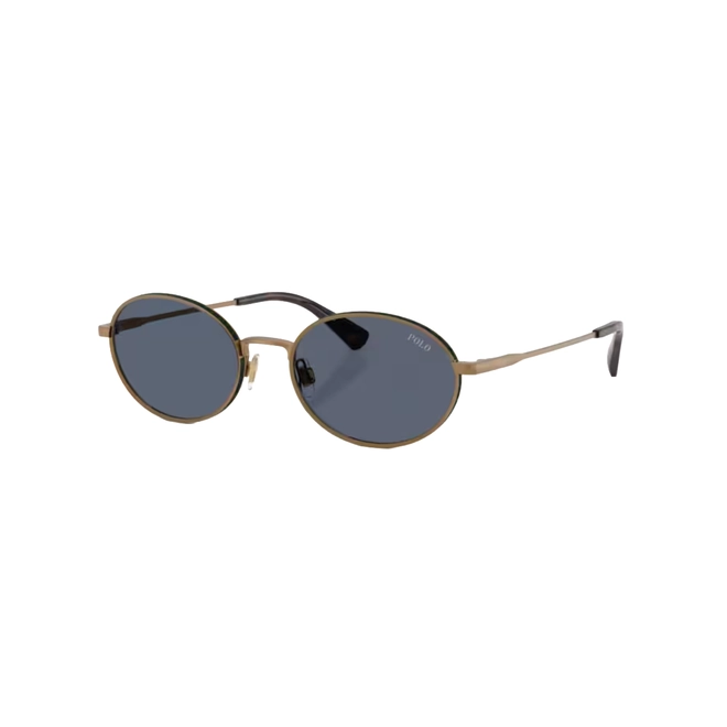 Óculos de Sol Polo Ralph Lauren 0PH3162 93248753 Metal Dourado Envelhecido com lentes na cor Azul Marinho 1