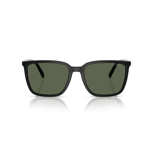 Óculos de Sol Polo Ralph Lauren 0PH4255L 58997156 Acetato Preto Fosco com lentes na cor Verde Polarizado