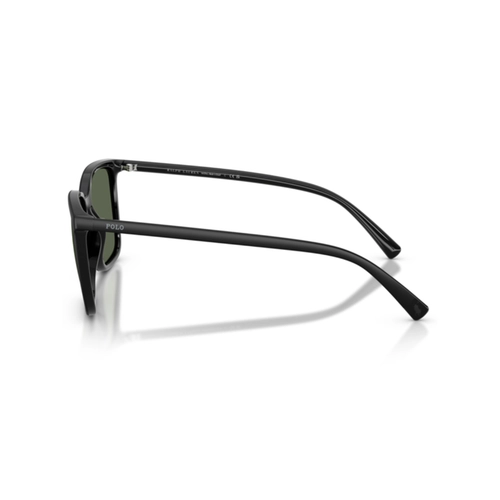 Óculos de Sol Polo Ralph Lauren 0PH4255L 58997156 Acetato Preto Fosco com lentes na cor Verde Polarizado