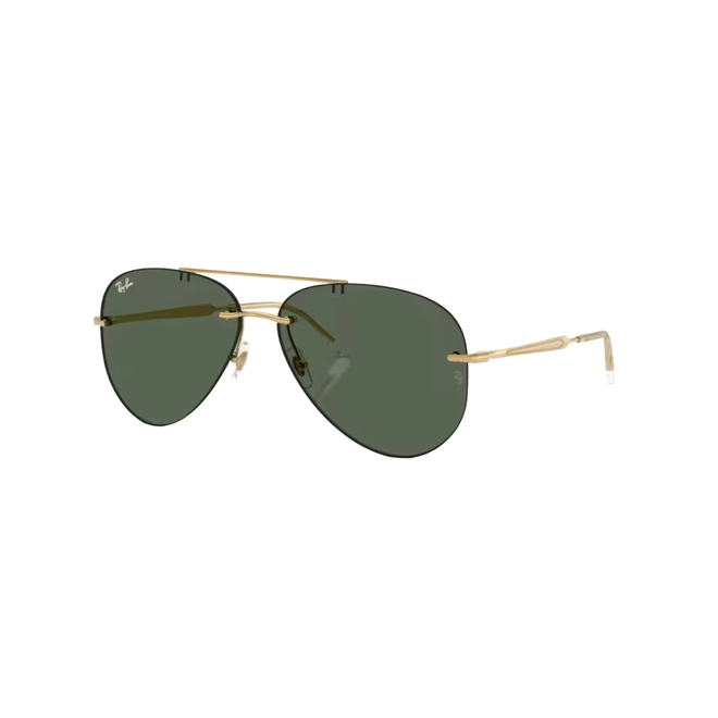 Óculos de Sol Ray-Ban 0RB3791 001/7159 Metal Dourado com lentes na cor Verde Escuro 1
