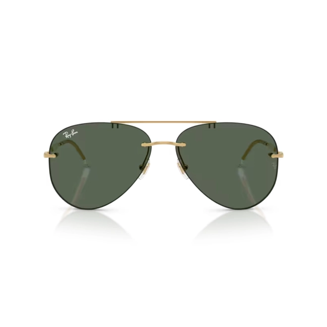 Óculos de Sol Ray-Ban 0RB3791 001/7159 Metal Dourado com lentes na cor Verde Escuro 2