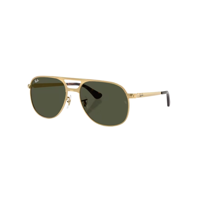 Óculos de Sol Ray-Ban Bill Max 0RB3793 001/315 Metal Dourado com lentes na cor Verde 1