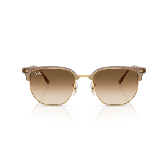 Óculos de Sol Ray-Ban New ClubMaster 0RB4416 69185151 Propionato Marrom Transparente com lentes na cor Marrom Degradê 2