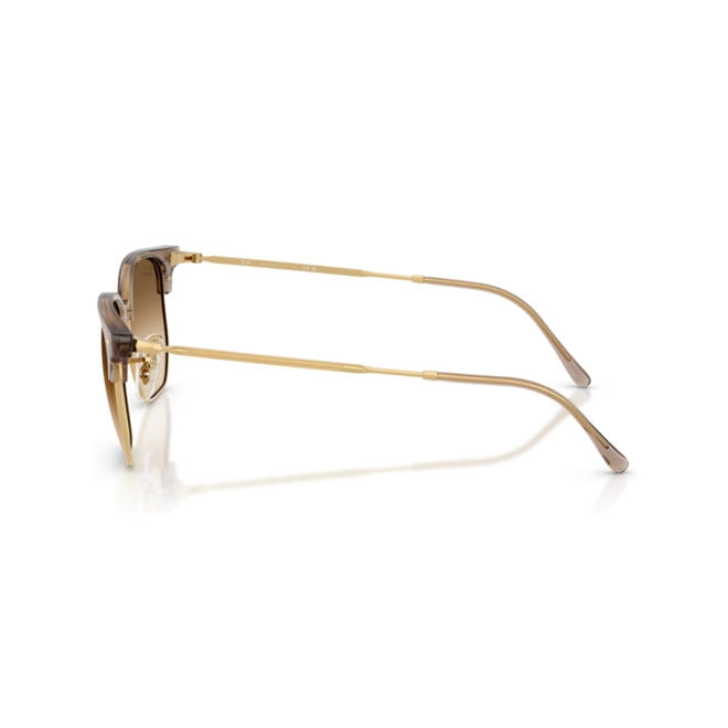 Óculos de Sol Ray-Ban New ClubMaster 0RB4416 69185151 Propionato Marrom Transparente com lentes na cor Marrom Degradê 4