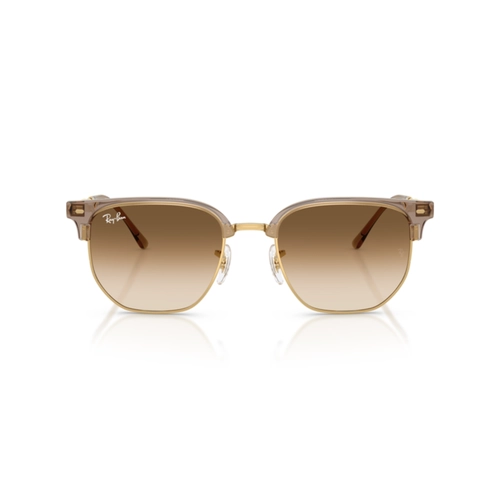 Óculos de Sol Ray-Ban New ClubMaster 0RB4416 69185151 Propionato Marrom Transparente com lentes na cor Marrom Degradê