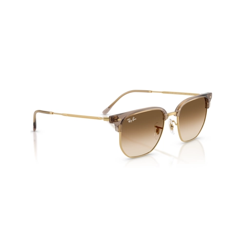 Óculos de Sol Ray-Ban New ClubMaster 0RB4416 69185151 Propionato Marrom Transparente com lentes na cor Marrom Degradê