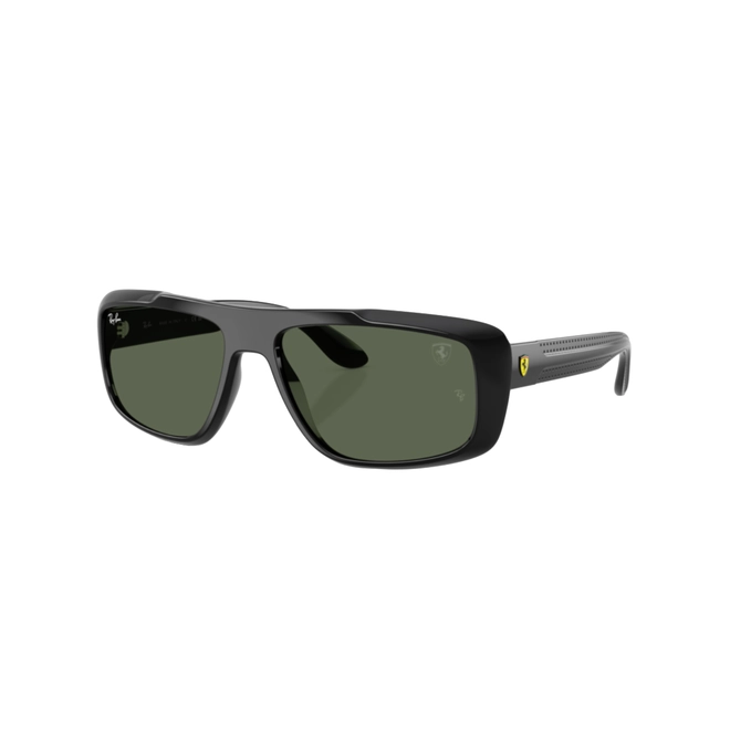 Óculos de Sol Ray-Ban Ferrari 0RB4479M F6017160 Nylon Preto com lentes na cor Verde Escuro 1
