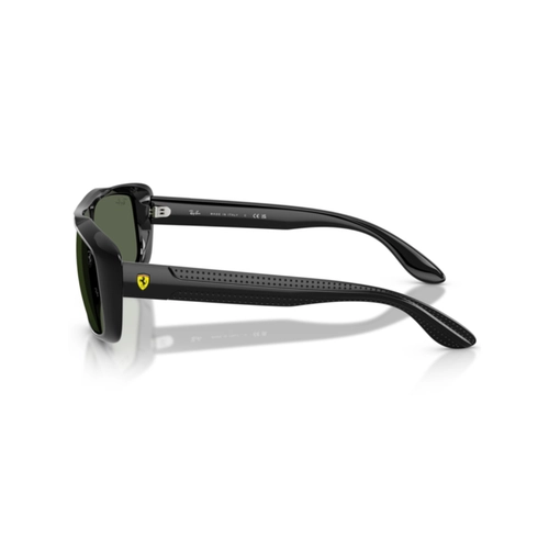 Óculos de Sol Ray-Ban Ferrari 0RB4479M F6017160 Nylon Preto com lentes na cor Verde Escuro