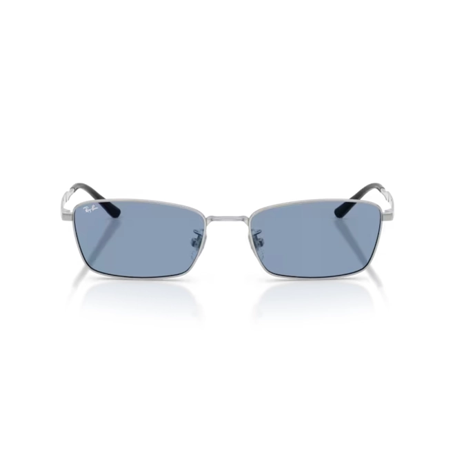 Óculos de Sol Ray-Ban 0RB8069D 92097255 Titânio Cinza com lentes na cor Azul 2