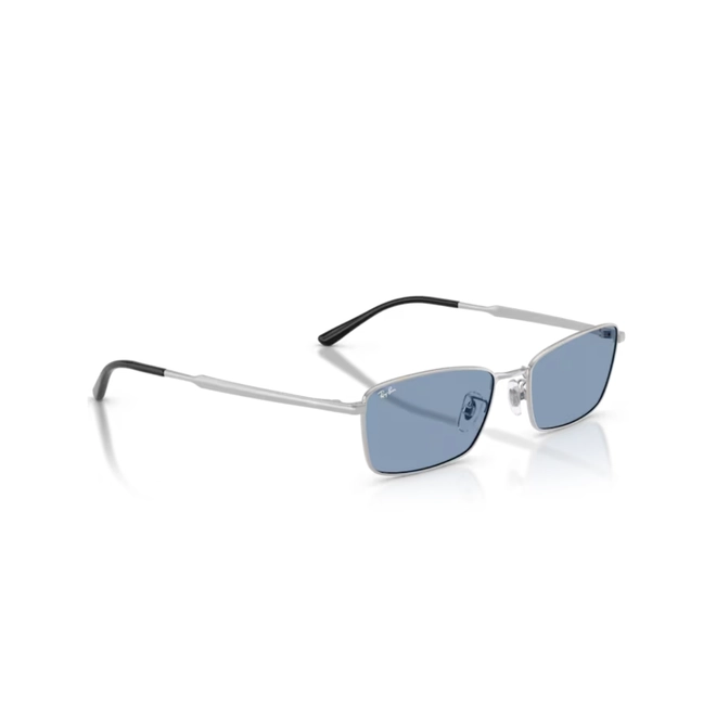 Óculos de Sol Ray-Ban 0RB8069D 92097255 Titânio Cinza com lentes na cor Azul 3