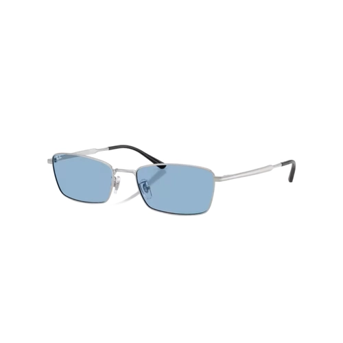 Óculos de Sol Ray-Ban 0RB8069D 92097255 Titânio Cinza com lentes na cor Azul