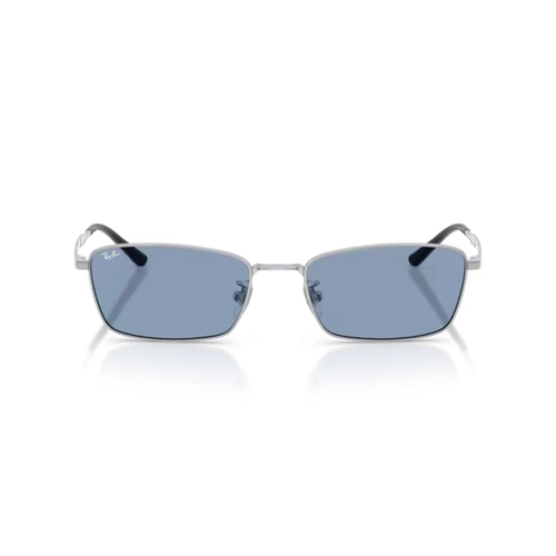 Óculos de Sol Ray-Ban 0RB8069D 92097255 Titânio Cinza com lentes na cor Azul