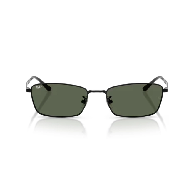 Óculos de Sol Ray-Ban 0RB8069D 92677155 Titânio Preto com lentes na cor Verde Escuro 2