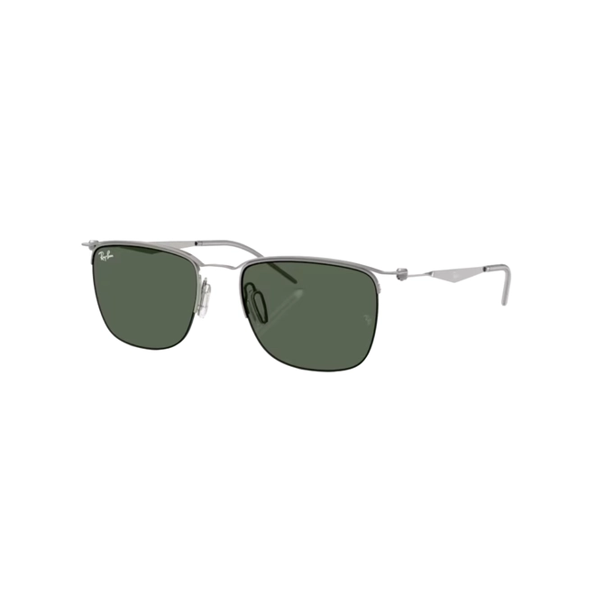 Óculos de Sol Ray-Ban 0RB8550 92827153 Metal Cinza com lentes na cor Verde Escuro 1