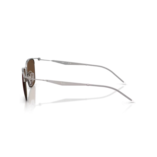 Óculos de Sol Ray-Ban 0RB8550 92827353 Metal Cinza com lentes na cor Marrom Escuro
