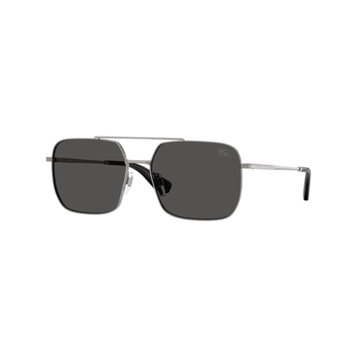 Óculos de Sol Burberry 0BE3179 10038757 Aço Cinza com lentes na cor Cinza Escuro