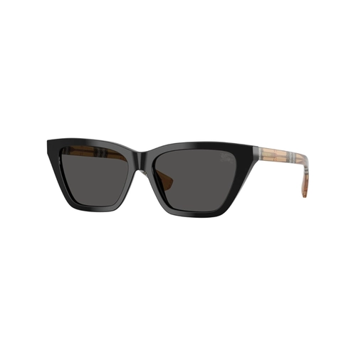 Óculos de Sol Burberry 0BE4468 41618754 Acetato Preto com lentes na cor Cinza Escuro