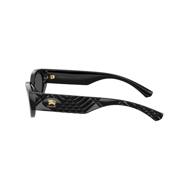 Óculos de Sol Burberry 0BE4505U 30018754 Acetato Preto com lentes na cor Cinza Escuro 3