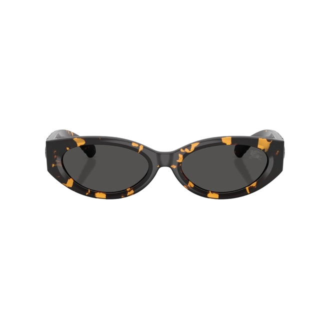 Óculos de Sol Burberry 0BE4505U 41068754 Acetato Marrom Mesclado com lentes na cor Cinza Escuro 2