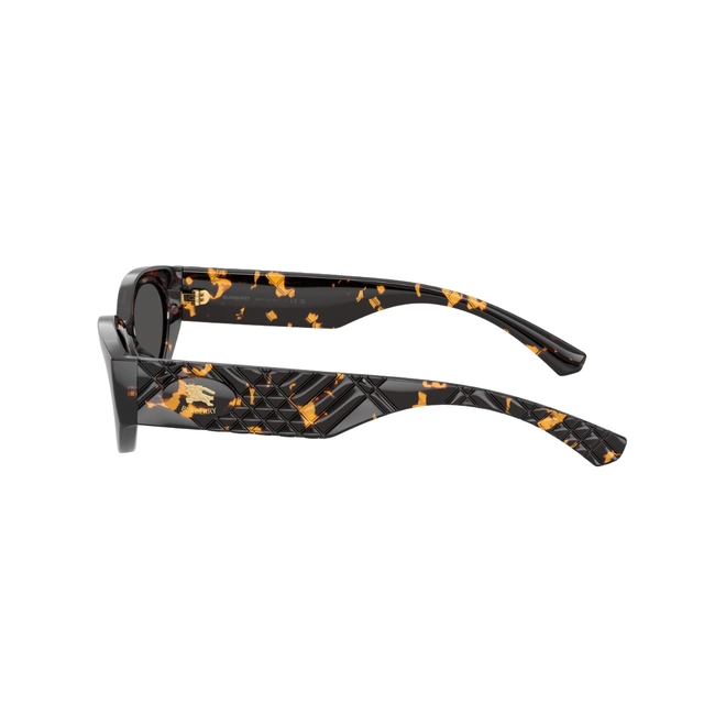 Óculos de Sol Burberry 0BE4505U 41068754 Acetato Marrom Mesclado com lentes na cor Cinza Escuro 3