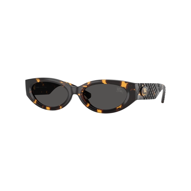 Óculos de Sol Burberry 0BE4505U 41068754 Acetato Marrom Mesclado com lentes na cor Cinza Escuro 1
