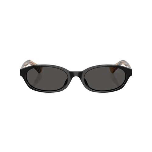 Óculos de Sol Burberry 0BE4508D 41618756 Acetato Preto com lentes na cor Cinza Escuro