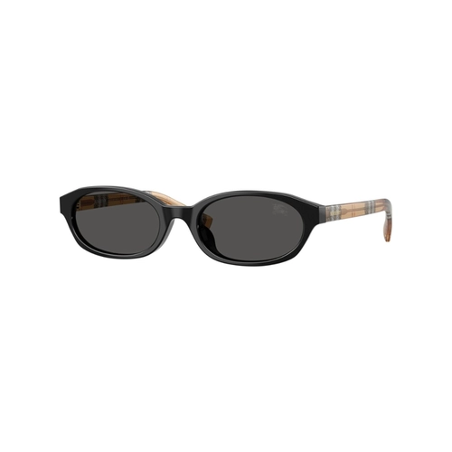 Óculos de Sol Burberry 0BE4508D 41618756 Acetato Preto com lentes na cor Cinza Escuro